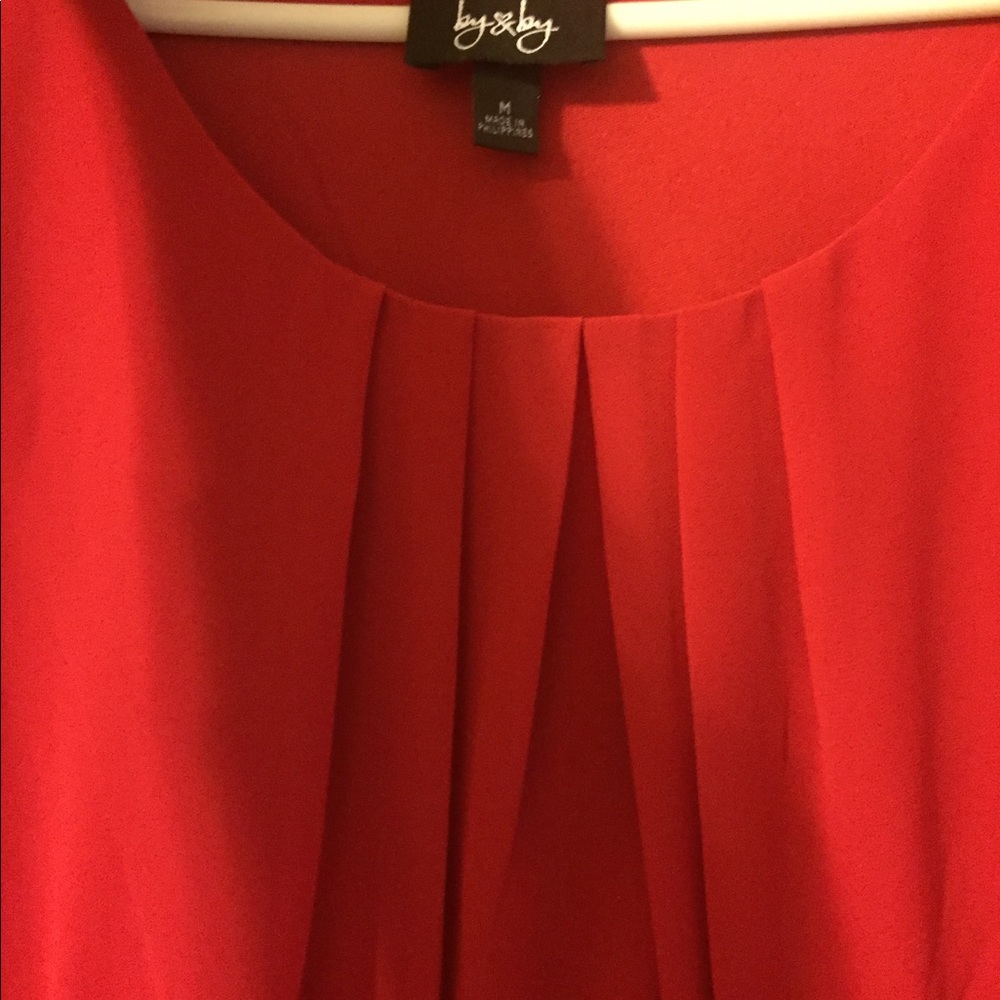 3/4 Sleeve Red Dress